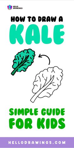 How to Draw a Kale | Simple Tutorial for Kids Kale Drawing, Amsterdam Tattoo