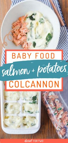 Baby Food: Salmon + Potatoes Colcannon, healthy baby food, dinner ideas Food With Potatoes, Salmon Potatoes, Irish Colcannon, Food Salmon, Batch Recipes, Unique Dinner, Salmon Potato