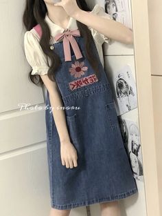 Korean Fashion Aesthetic, Cute Dress Outfits, Fashion Illustration Dresses, Tomboy Fashion, Kawaii Clothes, Fancy Outfits