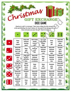 the christmas gift exchange dice game