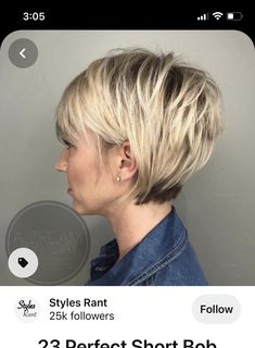 Short Bob Haircuts, Haircut For Thick Hair, Haircuts For Fine Hair, Short Hair Haircuts, Short Hair With Layers, Trendy Short Hair Styles, Short Bob Hairstyles