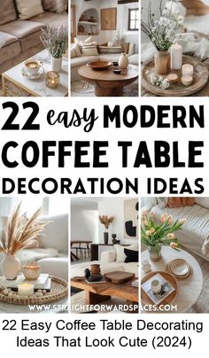 coffee table decor ideas that are easy to do in the living room or dining room