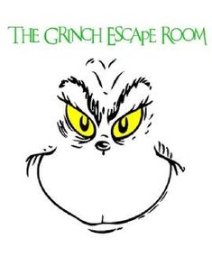 the grin escape room logo with yellow eyes