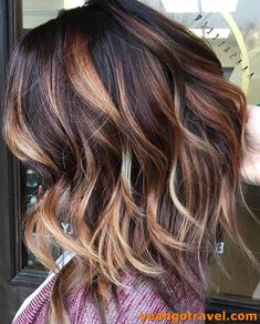 Tropical Hairstyles, Rambut Brunette, Ombre Hair Blonde, Fall Hair Color For Brunettes, Hairstyle Trends, Lob Hairstyle, Ombré Hair