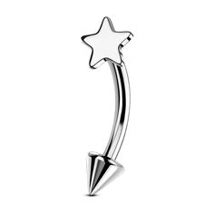 star eyebrow ring Vertical Labret Piercing Jewelry, Vertical Labret Jewelry, Piercing Styles, Labret Vertical, Piercings Eyebrow, Gauge Piercing, Piercing Collection, Eyebrow Piercing Jewelry, Vertical Labret Piercing