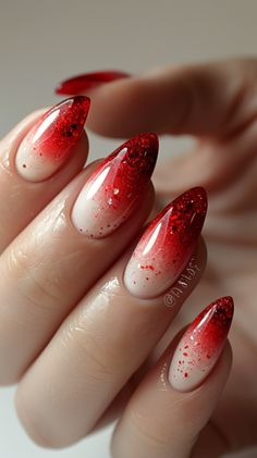 Red Nail Designs 2024 Red Nails, Red Nails Design Ideas, Red Gradient Nails, Cute Nail Colors, Gothic Nails, Nail Art Trends, Red Nail Designs, Waste Of Time, Red Nail