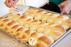 If you're in charge of bringing the rolls...these are the ones that will "wow" the crowd! Seriously. {Bonus: They're even simple to make!} // Repinned over 18,000 times from our food board, alone. Decorating Buffet, Clean Muffins, Oreo Donuts, Dinner Roll, Cloud Bread, Homemade Dinner, Cooking Classy, Think Food