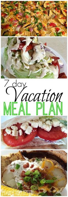 the 7 day vacation meal plan