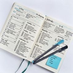 an open notebook with some writing on it