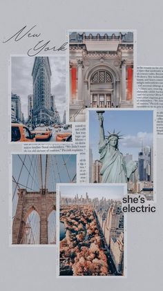 an article about the statue of liberty in new york city, with photos of it