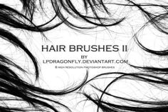 hair brushes are shown in this black and white photo with the words, hair brushes ii by