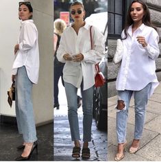 White Shirt Outfits, Daily Fashion Inspiration, Outfit Primavera, Oversized Shirt, Street Style Women, Daily Fashion, World Of Fashion, Shirt Outfit, White Shirt