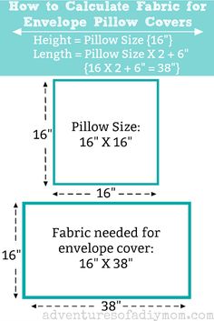 how to measure the fabric for pillows