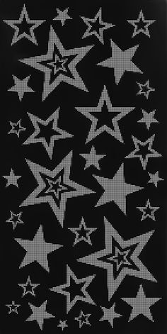 a black and white photo with stars on it