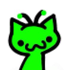 an image of a green cat sticker