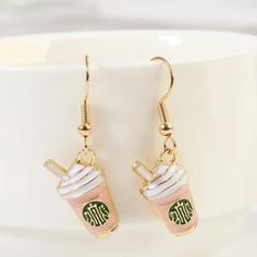 Nwt! Faux Pearl Pink Cute Milk Tea Coffee Drink Earrings New Size:1.3"0.39" Features: New. In Great Condition. Pink In Color. Coffee Milk Tea Dangle Earrings. Trendy, Modern, Minimalist, Trendy, Kids Core, Coffee Lover, Coffee Earrings, Chic, Elevated Basic, Coastal Cowgirl, Baddie, Indie, Bohemian Hb Bin Cowgirl Baddie, Drink Earrings, Coffee Earrings, Cherry Pearl, Cute Milk, Coffee Milk Tea, Coffee Earring, Filigree Hoop Earrings, Betsey Johnson Earrings