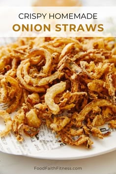 Crispy, golden Onion Straws are the ultimate snack! Perfectly seasoned and so addictive, they add crunch to any meal French Fried Onion Recipes, Onions Rings, Fried Onions Recipe, Onion Straws, Onion Strings, Crispy Fried Onions, French Fried Onions, Holiday Side, Crispy Onions