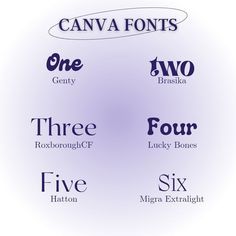 four different font styles are shown in this image