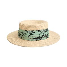 Introducing our "La Isla" Straw Hat with Ribbon Band, a luxurious beach hat made of 100% raffia that transports you to a tropical paradise. Featuring a ribbon band with vibrant floral designs inspired by the natural beauty of Caribbean island life, this handcrafted straw hat is both beautiful and practical. Perfect for sunny days, it's the ideal accessory to add a touch of elegance and island charm to your beachwear. Product Description: Digital printed with floral patterns on ribbon band 2 colo Straw Boater Hat With Short Brim For Beach, Vacation Wide Brim Straw Boater Hat, Wide Brim Straw Boater Hat For Vacation, Vacation Brimmed Boater Hat, Summer Flat Brim Boater Hat For Beach Season, Straw Boater Hat With Flat Brim For Vacation, Summer Boater Hat With Flat Brim For Beach Season, Summer Boater Hat With Short Brim For Vacation, Flat Brim Boater Hat For Vacation Travel