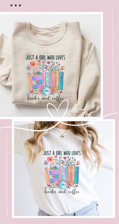 Edit | Just a girl who love book and coffee sweatshirt Book Lover Coffee Shirt Reading Sweatshirt Teacher Coworker Coffee Book Sweatshirt Librarian Reading Sweatshirt, Book And Coffee, Teachers Appreciation Week Gifts, Coffee Book, Teacher Birthday Gifts, Groom Gifts, Teacher Birthday, Long Distance Relationship Gifts, Wedding Brides