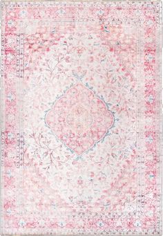 Flatweave Area Rug, Dorm Room Inspiration, College Room, Vintage Medallion, Synthetic Rugs, Inspire Me Home Decor, Preppy Room, Pink Area Rug, Pink Room