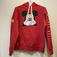 Men’s Neff x Disney Mickey Mouse Red Hoodie Pullover L/S RARE Size Large. Worn twice. Non smoking home. Red Hoodie, Pullover Men, Disney Mickey Mouse, Disney Mickey, Pullover Hoodie, Graphic Sweatshirt, Sweatshirts, Disney, Red