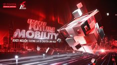 an advertisement for the future mobile game mobbillity is shown in red and black