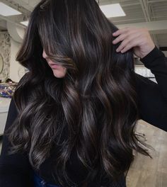 Brown Balayage Highlights, Dark Brunette Balayage, Dark Balayage, Balayage Styles, Natural Dark Hair, Light Brown Balayage