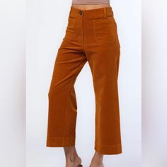 New With Tags. Velvet Heart Alyx Pants Corduroy Wide Leg Pants Velvet Heart. Burnt Orange Rust Color Front Patch Pockets, Zipper Fly, Wide Straight Leg, Ankle Length. Size 31, 27 Available Spring Corduroy Pants, Fall Corduroy Bottoms With Pockets, Corduroy Bottoms With Pockets For Fall, Corduroy Pants For Fall Workwear, Corduroy Jeans With Pockets For Work, Trendy Corduroy Pants For Spring, Straight Leg Corduroy Pants For Spring, Fall Corduroy Workwear Pants, Brown Cropped Leg Bottoms For Spring