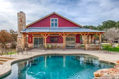 Barndo Casita: 209 RED OAK DR Boerne TX 78006-7885, MLS # 1032649, Keller Williams Realty Barndominium Lake House, Mediterranean Farmhouse, Rustic Mediterranean, Metal Building Home, Barn Living, Lake House Plans, Barn Style House