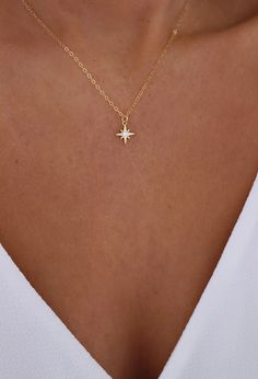 Tiny Gold Star Necklace Mini Star Necklace Dainty | Etsy Constellation Jewelry, Star Necklace Gold, Celestial Necklace, Classy Jewelry, Bridesmaid Necklace, Cute Necklace, Gold Star