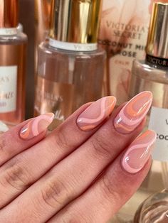 August Nails, Peach Nails, Her Nails, Neutral Nails