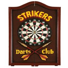 RAM Game Room Indoor Décor RAM Game Room - STRIKERS DARTBOARD CABINET Dartboard Cabinet, Dart Board Cabinet, The Cabinet, Dart Board, Buy Lights, Pool Table, Game Room Furniture, Cuckoo Clock, Mantel Clock