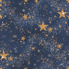 gold stars on a dark blue background