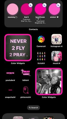 a black and pink poster with the words never fly 2 pray