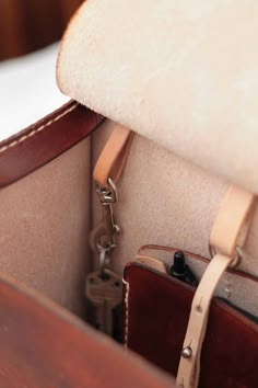 VanHook & Co.: Leather Backpack with Wallet Leather Bag Tutorial, Leather Bag Design, Leather Workshop, Sewing Leather, Leather Projects, Leather Gifts, Leather Bags Handmade, Leather Briefcase, Leather Diy