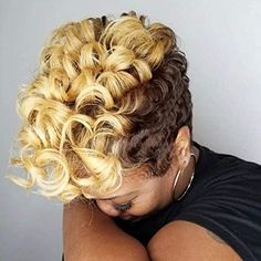 Short Layered Haircuts for Added Volume Blond Haircut, Style Braids, Short Afro, Wig Party, Short Curly Wigs, Protective Style