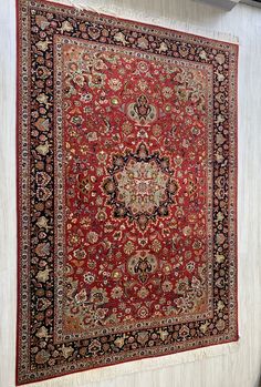 Tabriz hand knotted wool and silk accent, traditional style excellent quality approximate 400 knots authentic  pice of art Traditional Style, Hand Knotted, Tile, Etsy Accessories, Bathing Beauties, Carpet, Home Improvement, Display Homes, Electronic Accessories