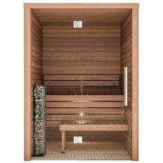 Small Sauna, Sauna Bathroom Design, Cabin Sauna, Wood Sauna, Home Spa Room, Home Sauna, Sauna Kit, Sauna Diy, Glass Cabin