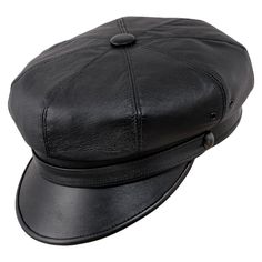 A vintage, Harley style, motorcycle hat made of 100% high quality natural leather. Genuine leather and small ventilation eyelets on the sides make this headgear a very breathable one. Inside the 8 panels crown there is a viscose lining and a leather sweatband. On the sides of the crown there are dark, oxidized finish buttons. This model is inspired by retro motorcycle headgears, Harley style caps. A good choice not only for driving a cruiser motorbike, but also for everyday use. This cap is avai Black Biker Cap, Adjustable Cap For Biker Events, Black Motorcycle Cap, Adjustable Black Motorcycle Hat, Black Leather Hat With High Crown, Black Leather Vintage Hat, Retro Motorcycle, Cap Hats, Kylo Ren