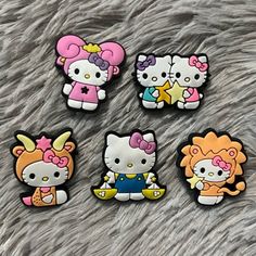 This Order Comes With One Aries, One Gemini, One Capricorn, One Libra, And One Leo Charm! Check Out My Closet For More Charms! Bundle To Save $$! Message Me For A Custom Order! Tags: Clog Charms, Shoe Charms, Jibbitz, Jibbits, Bundle, Stocking Stuffers Sanrio Crocs Jibbitz, Hello Kitty Charms For Crocs, Kuromi Croc Charms, Crocs Hello Kitty Charm, Kawaii Croc Charms, Women's Crocs, Croc Charms, Shoe Charms, Charm Set