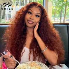 Mid Length Shag Auburn Capless Wavy Layered Synthetic Hair Wigs Women Natural | eBay Brunette Auburn, Deep Wave Hairstyles, Body Wave Hair, Baddie Hairstyles, Reddish Brown, Ginger Hair, Curly Wigs, Lace Frontal Wig, Hair Waves