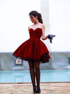 Burgundy Homecoming Dress, Strapless Homecoming Dresses, Burgundy Homecoming Dresses, Cheap Homecoming Dresses, Ball Gowns Evening, Short Prom Dress, A Line Prom Dresses, Short Prom, Homecoming Dresses Short