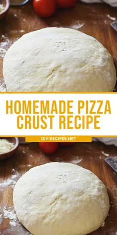 the homemade pizza crust is ready to be baked