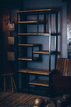 a book shelf with wooden shelves on it and the caption competition giveaway like us + share + tag us