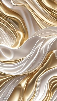 an abstract gold and white background with wavy, flowing lines on the surface in high resolution