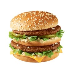 a hamburger with cheese and lettuce on it