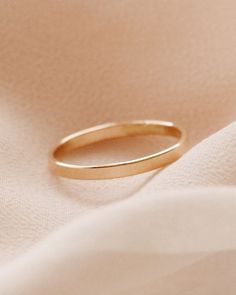 14K Gold Filled Flat Round Ring Band — Priscilla Ma Gold Rings Plain, Simple Golden Ring For Women, Flat Gold Ring, Gold Filled Rings, Simple Golden Ring, Pretty Rings Simple, Plain Gold Rings, Simple Ring Band, Small Reception