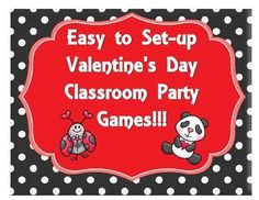 an easy to set - up valentine's day classroom party game with pandas