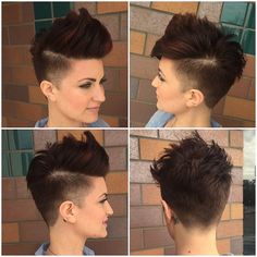 Faux Hawk Hairstyles, Short Shaved Hairstyles, Funky Short Hair, Mohawk Hairstyles, Hair 2018, Ombré Hair, Faux Hawk, Funky Hairstyles, Short Haircut